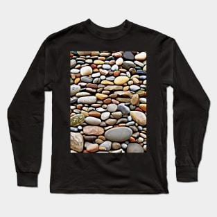 A pattern of many colored round stones Long Sleeve T-Shirt